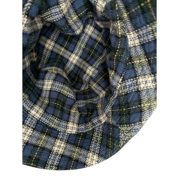 Baby Gap Reversible Unisex Baby Toddler Bucket Hat Plaid Blue Denim Sun Cover - Picture 2 of 10